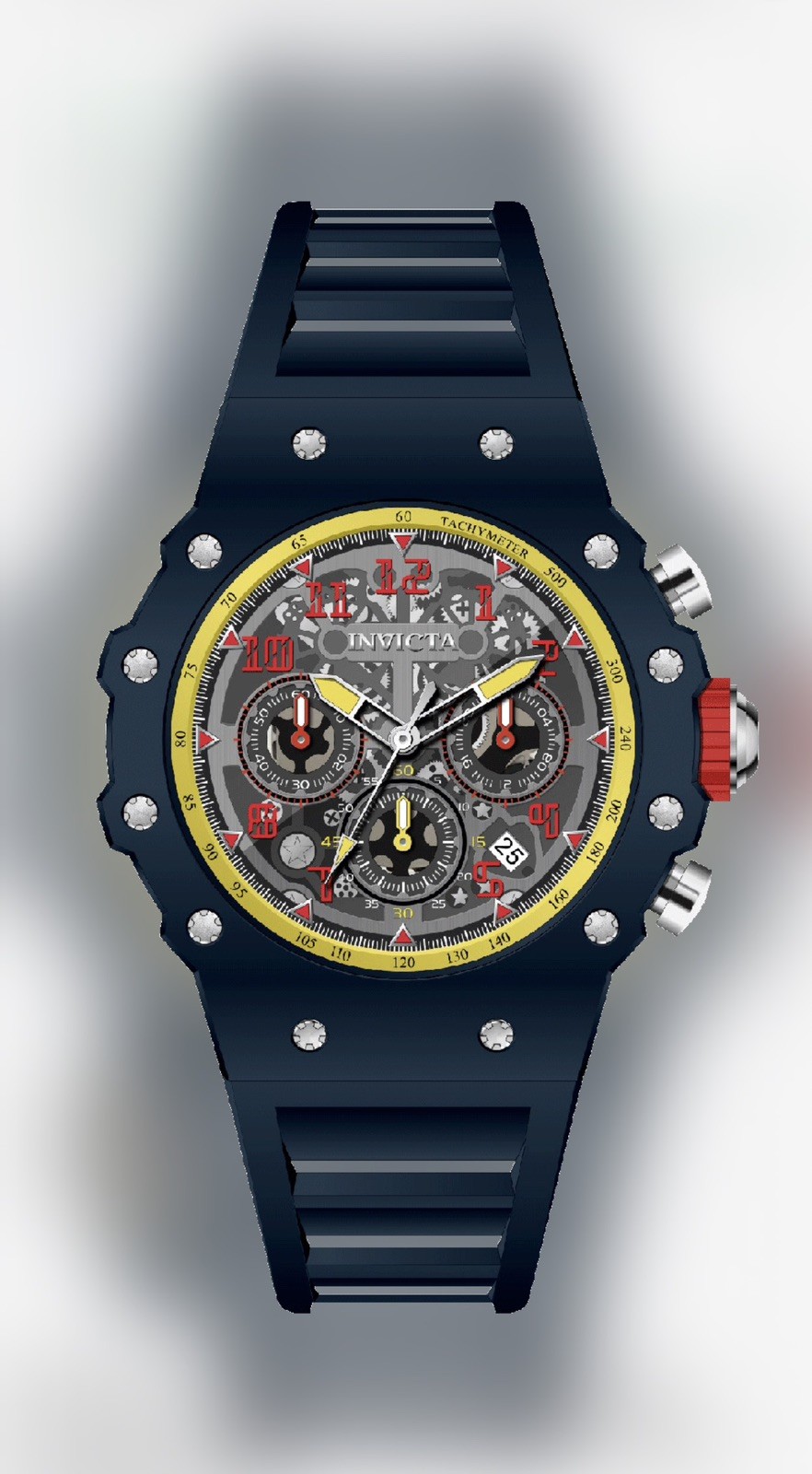 Invicta Racing Valyron 69782 Dark Blue/Yellow/Red 41mm Watch