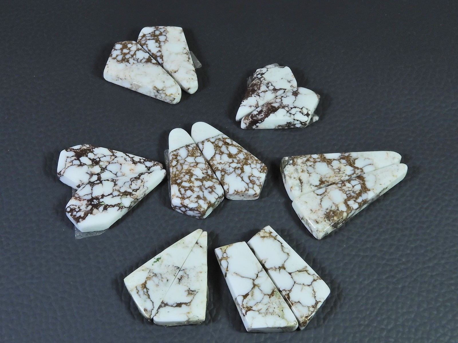 191Cts. Natural Wild horse Jasper Fancy Cabochon Loose Gemstone 7Pair Lot