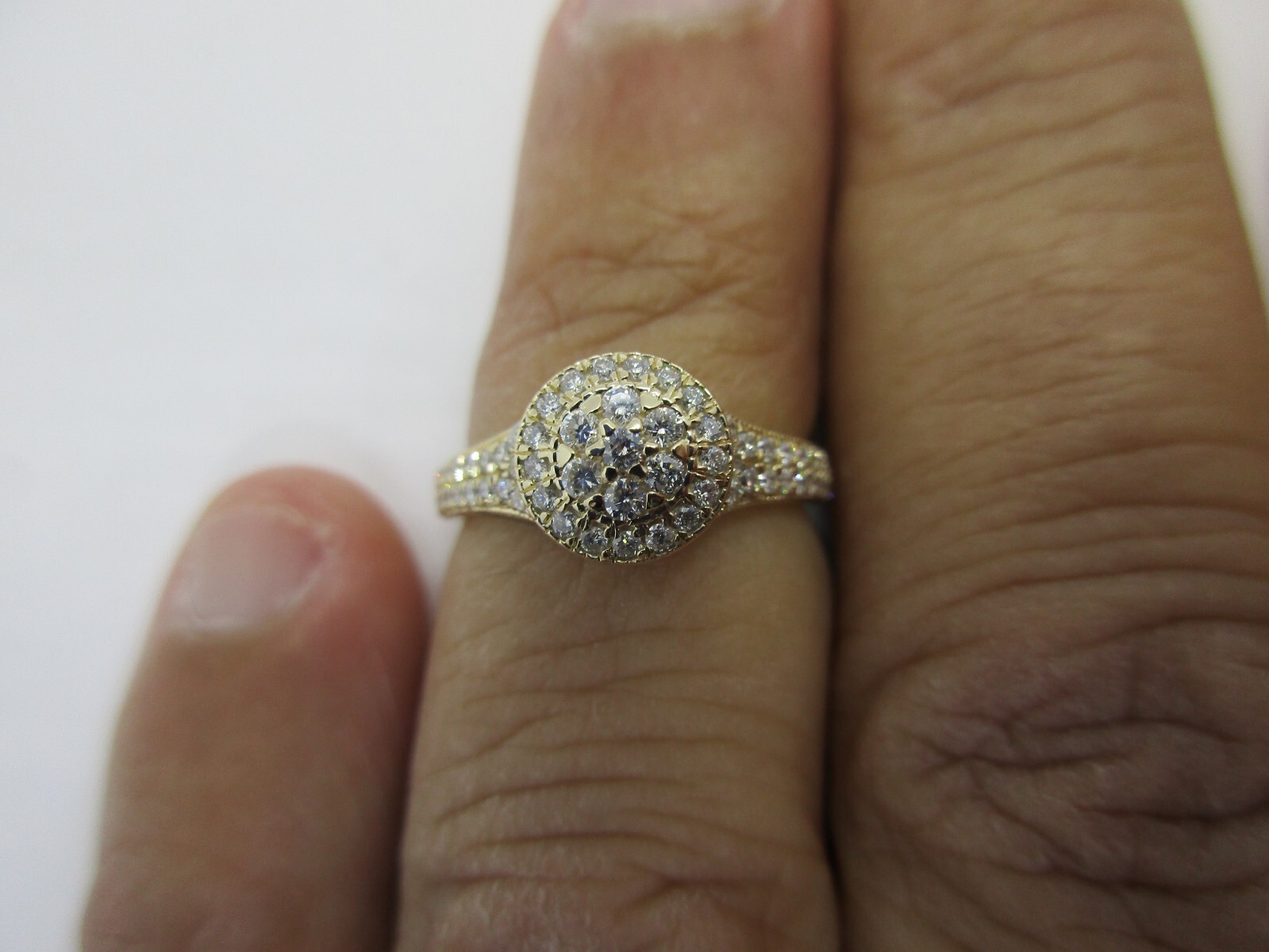10K Gold Diamond Cocktail Ring Diamond=.90 Carat D-VS2 Size 5.25 Value=$3,900