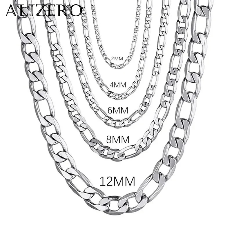 Sterling Silver Chain Necklace 925 2-12mm 16-30in Link Style Men Jewelry