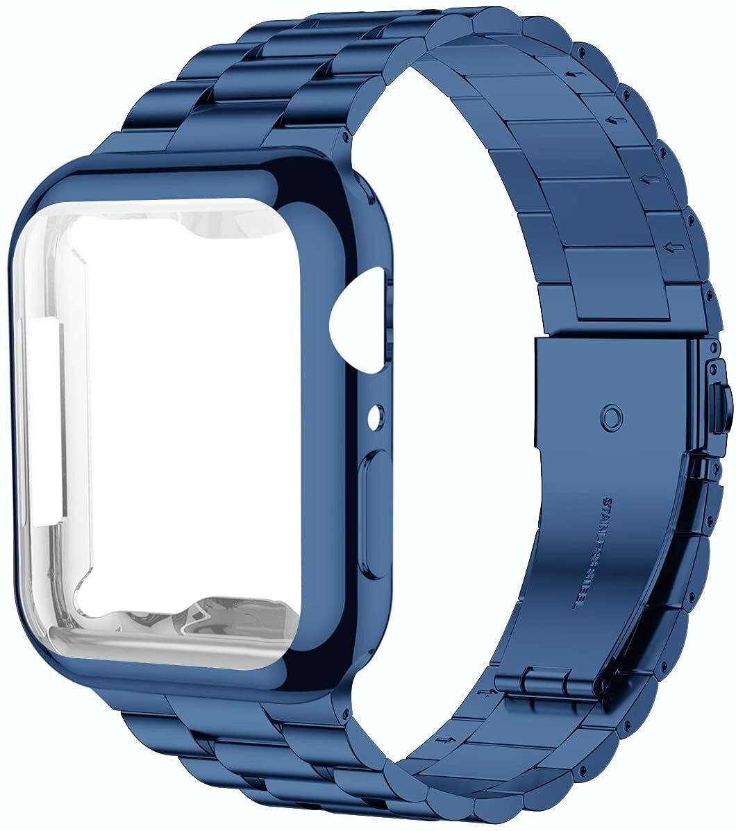 For Apple Watch Series 9 8 7 41/45MM Metal iWatch Strap Band+Full Screen Case