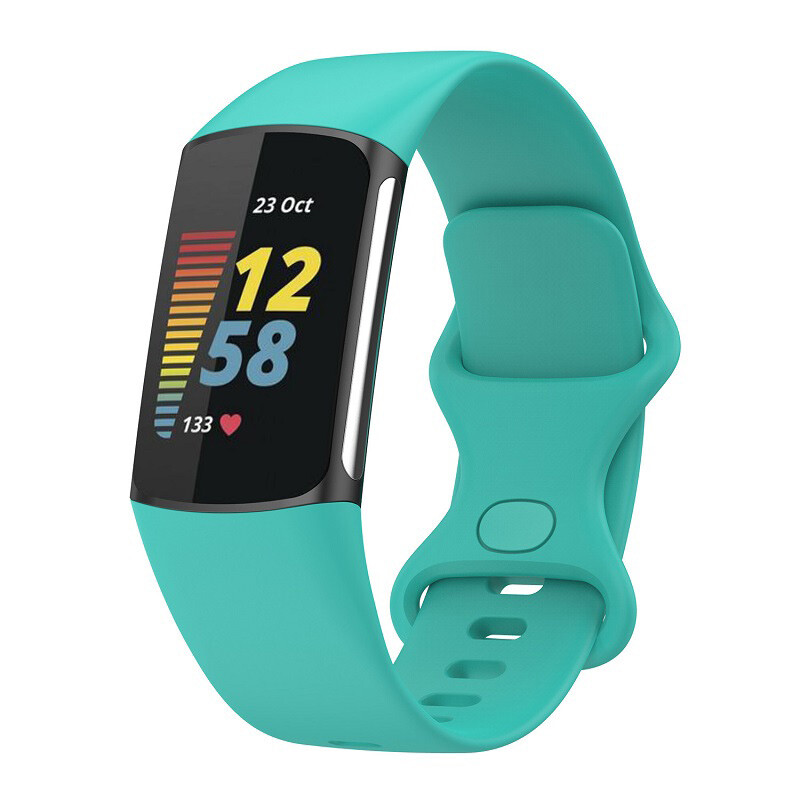 Sports Silicone Wristband Watch Band For Fitbit Charge 5 6 Replacement Strap