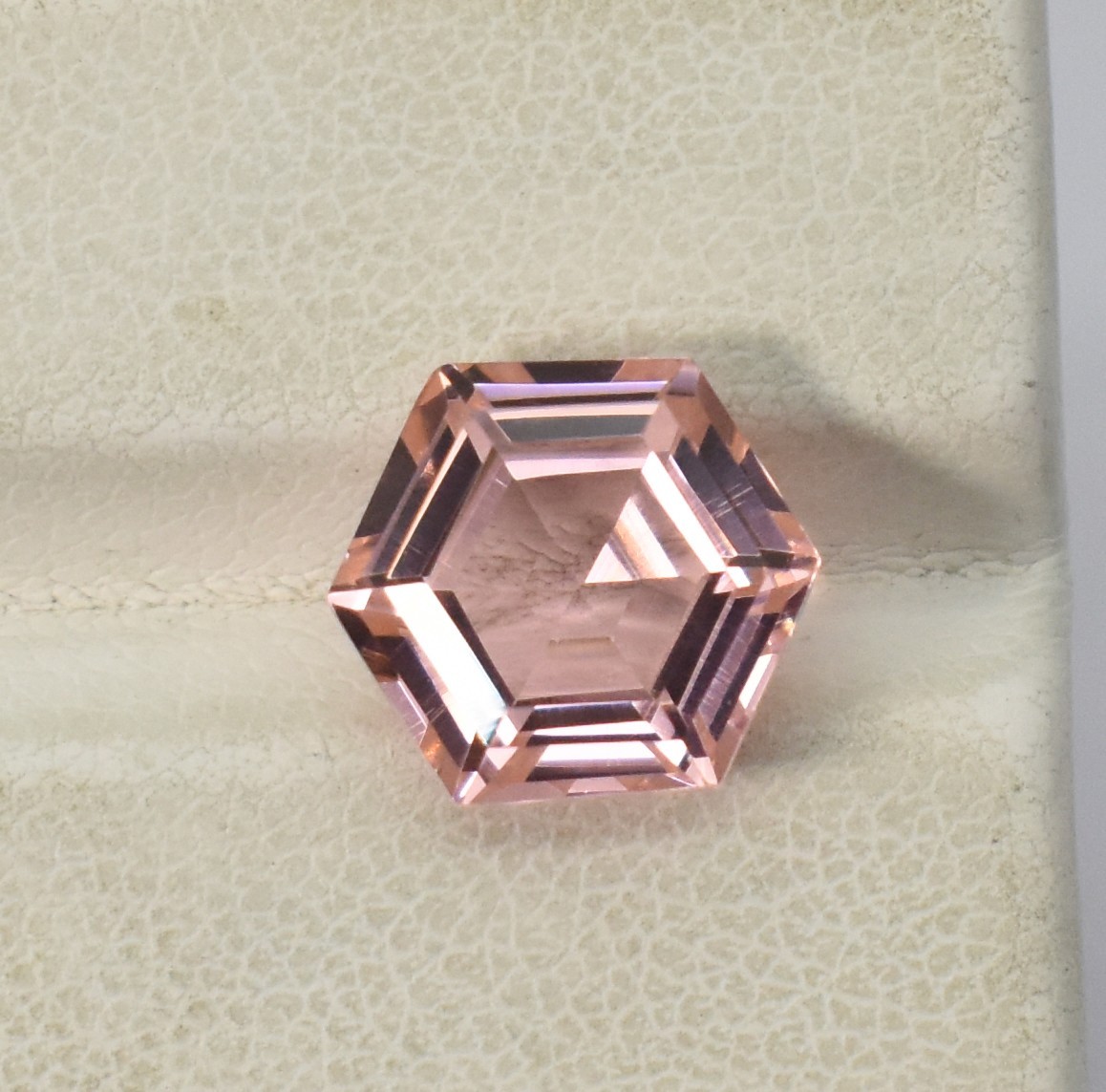 Peach Morganite Hexagon Shape Loose Gemstone 8 mm 10 mm 12 mm 15 mm 20 mm