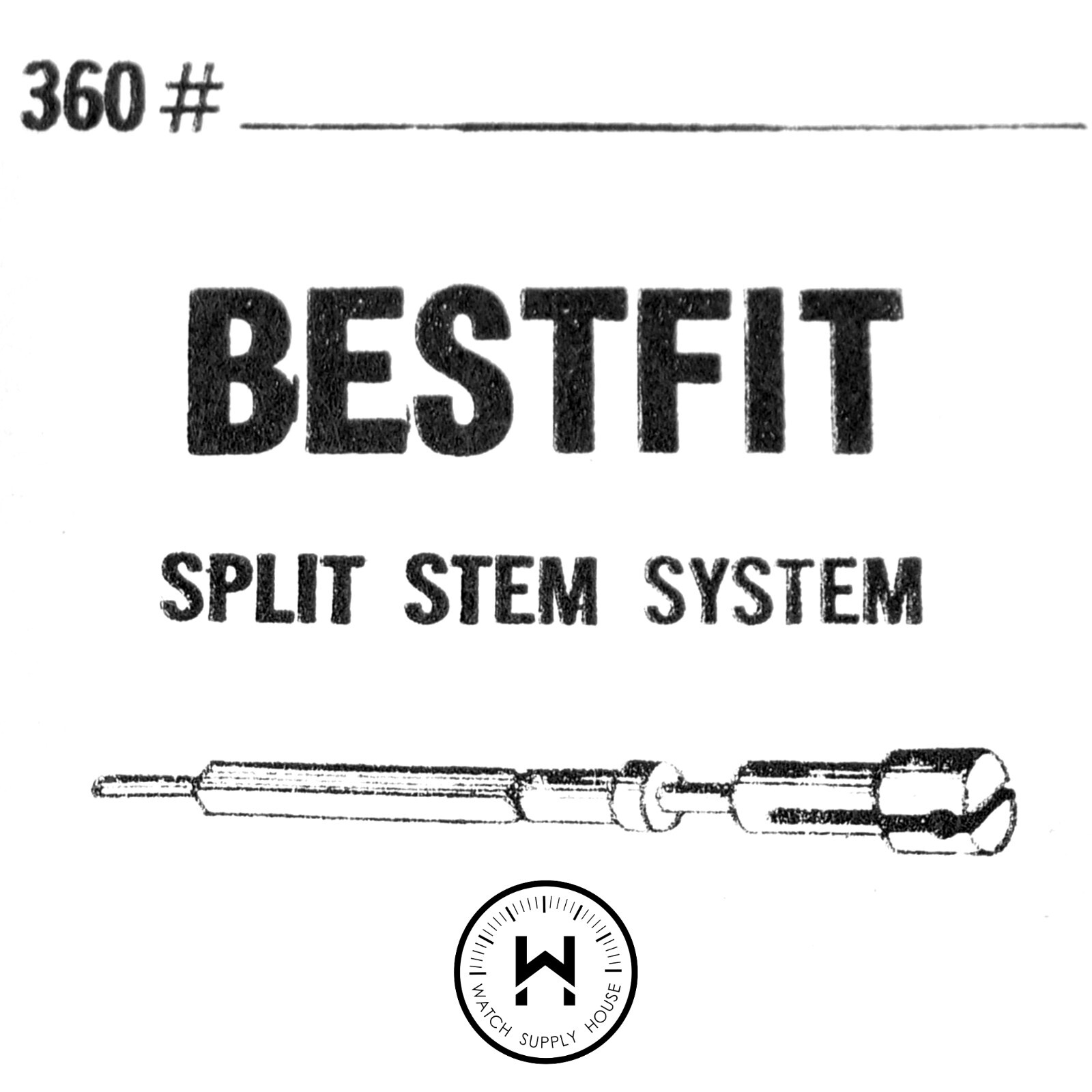BestFit System 360 Female Split Stem For Swiss Watches Watchmakers Price For 1