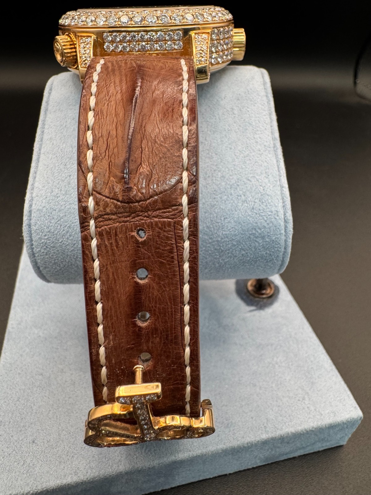 Jacob & Co. Automatic Men’s Watch Rose Gold Case Leather Strap Authentic Luxury