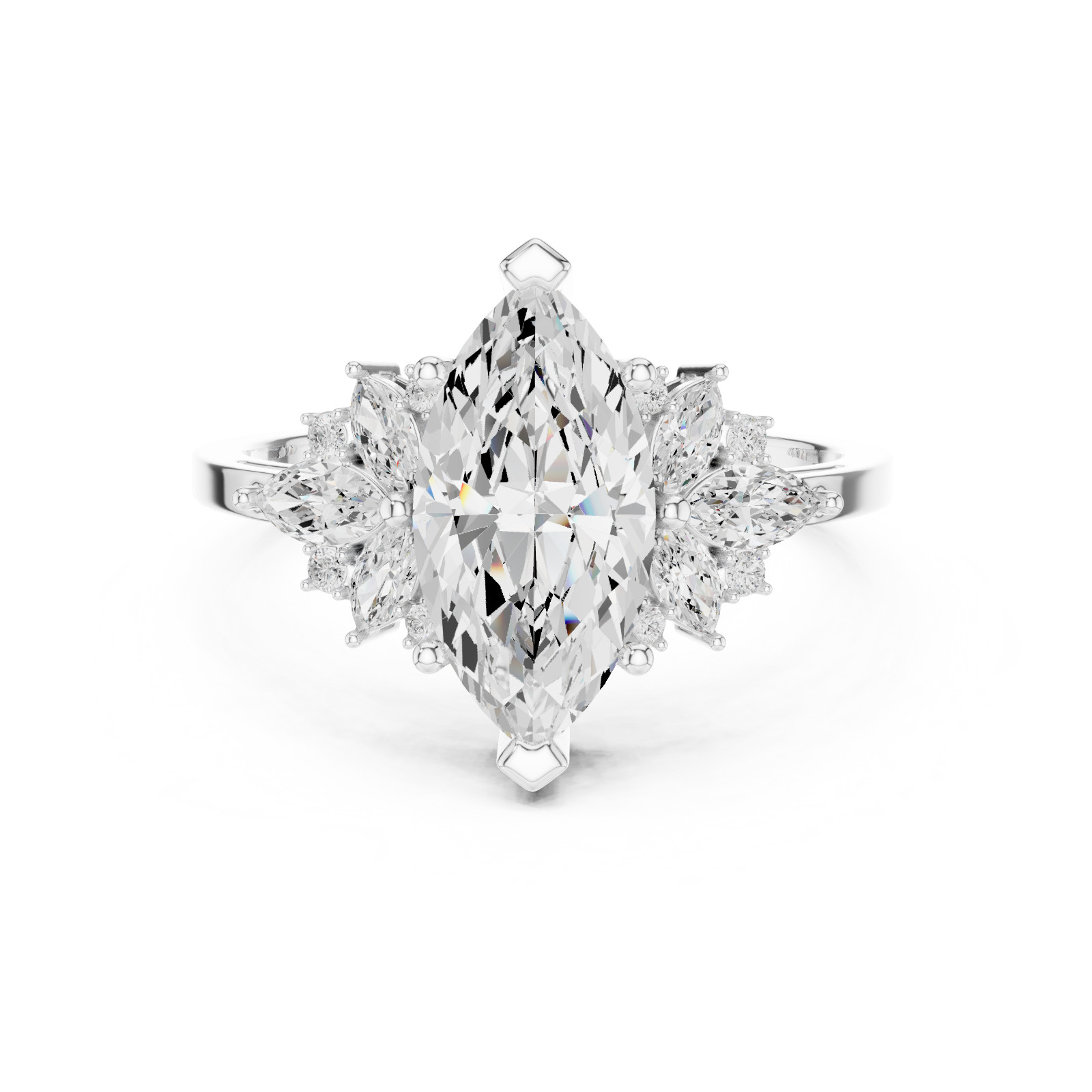TCW 1.80 Ct Lab Grown Diamond Ring Elegance Women Anniversary 14K Gold Over