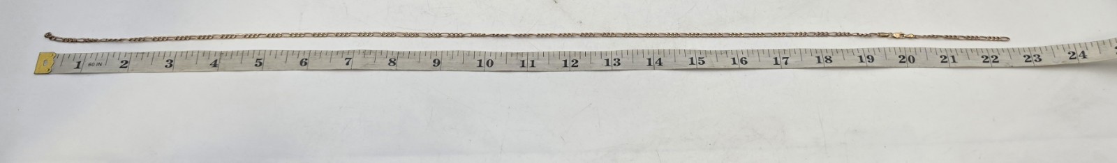 10K Rose Gold Scrap 3mm Figaro 22.5″ Necklace 4.35g