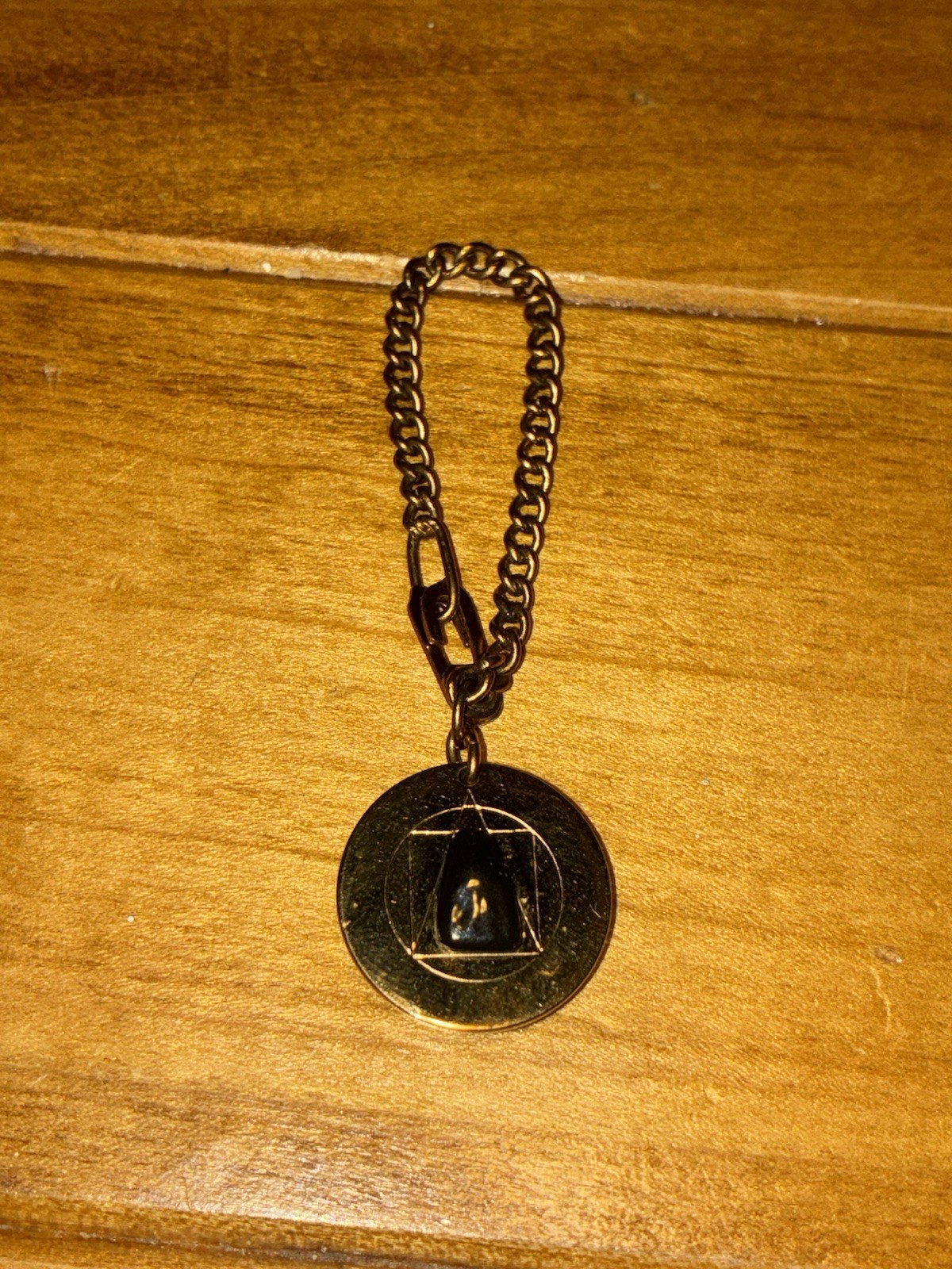 Vintage Chain w/ Medallion, White Tooth on One Side, Black on Other