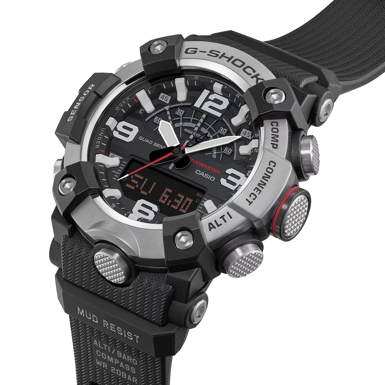 G-SHOCK Master of G Mudmaster Analog-Digital Watch, Black, Smartphone Link, GG-B