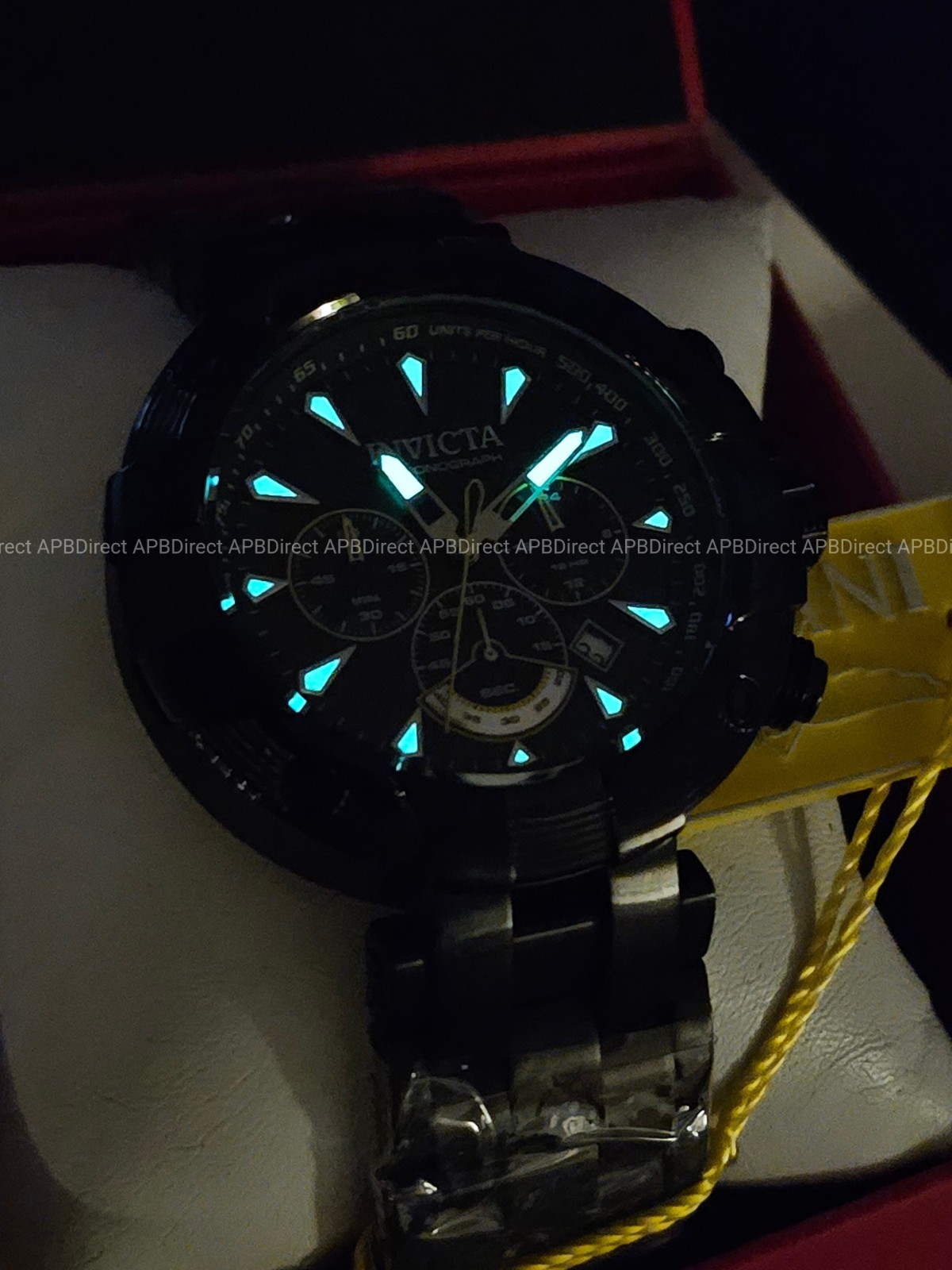 Invicta – SUBAQUA – Chronograph Black Yellow LUME Flame-Fusion Mens watch