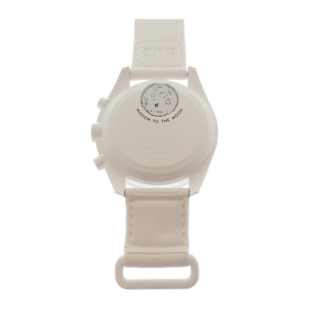 OMEGA SWATCH Mission to the Moonphase Snoopy SO33W700 White Quartz White