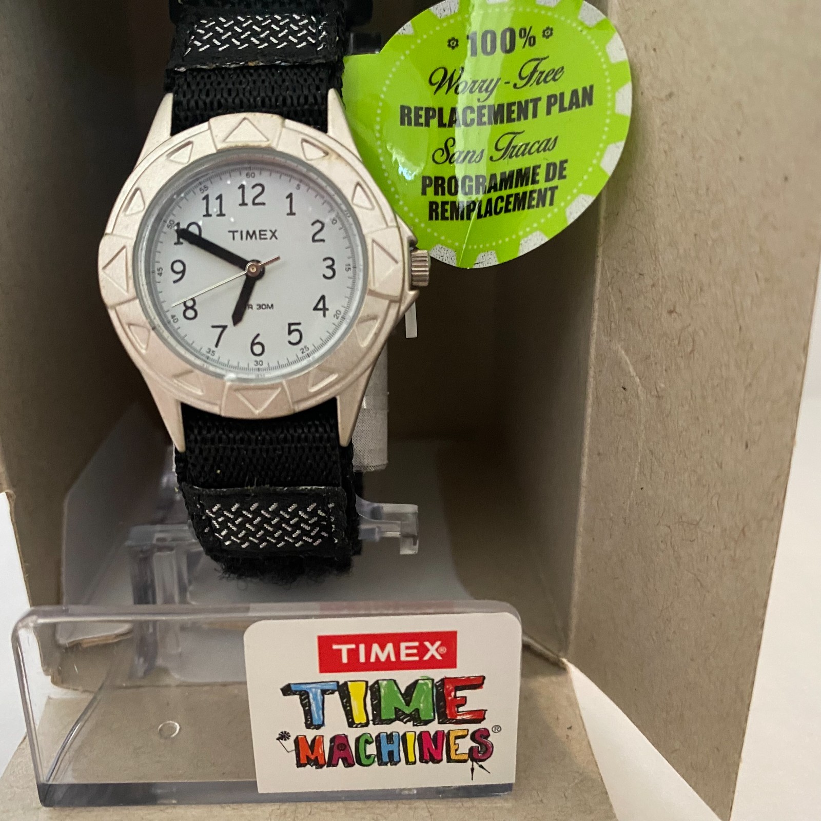 Timex Time Machines Kids Analog Watch Black Easy Strap NWT New in Box T79051