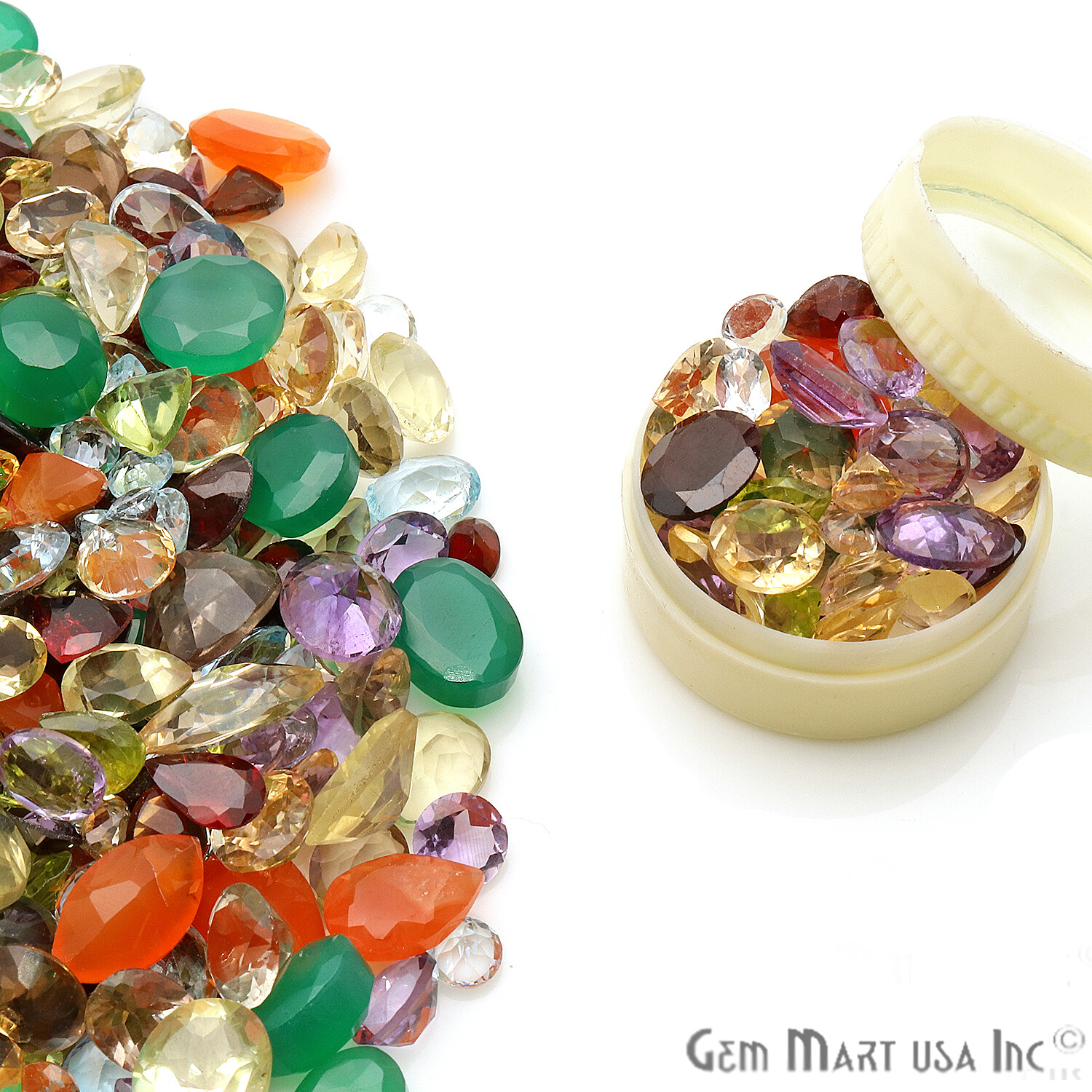Natural Loose Gemstone Mixed Gems Carat Lot Mix Faceted Cut Semi Precious Stone