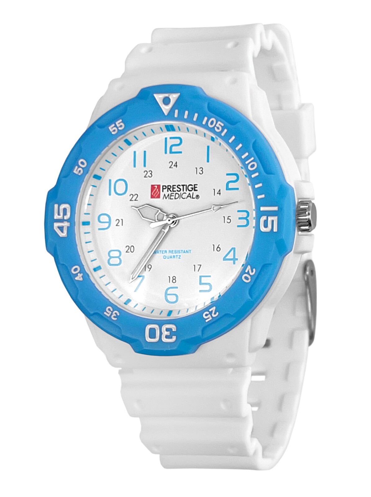 Prestige Medical Two-Tone Scrub Watch Electric Blue & White Free Shipping