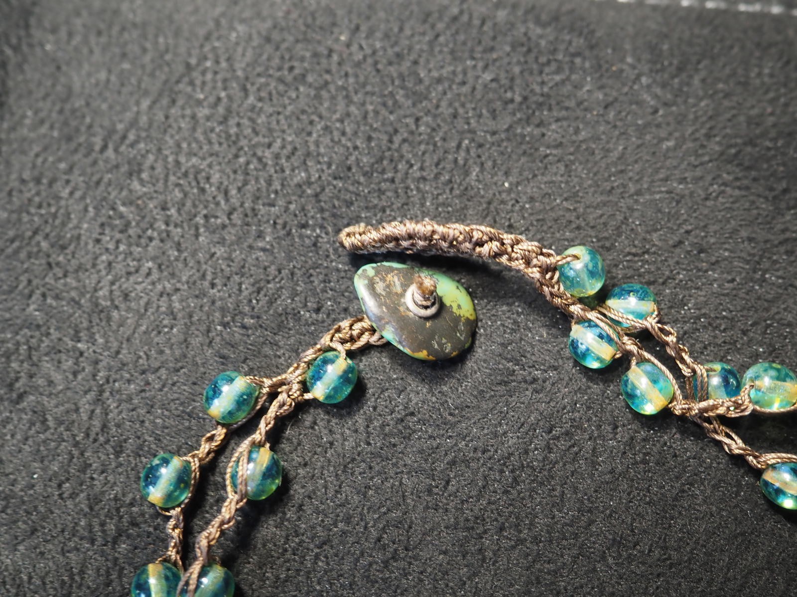 Handcrafted Beaded Crochet Necklace and Earring Jewelry Set