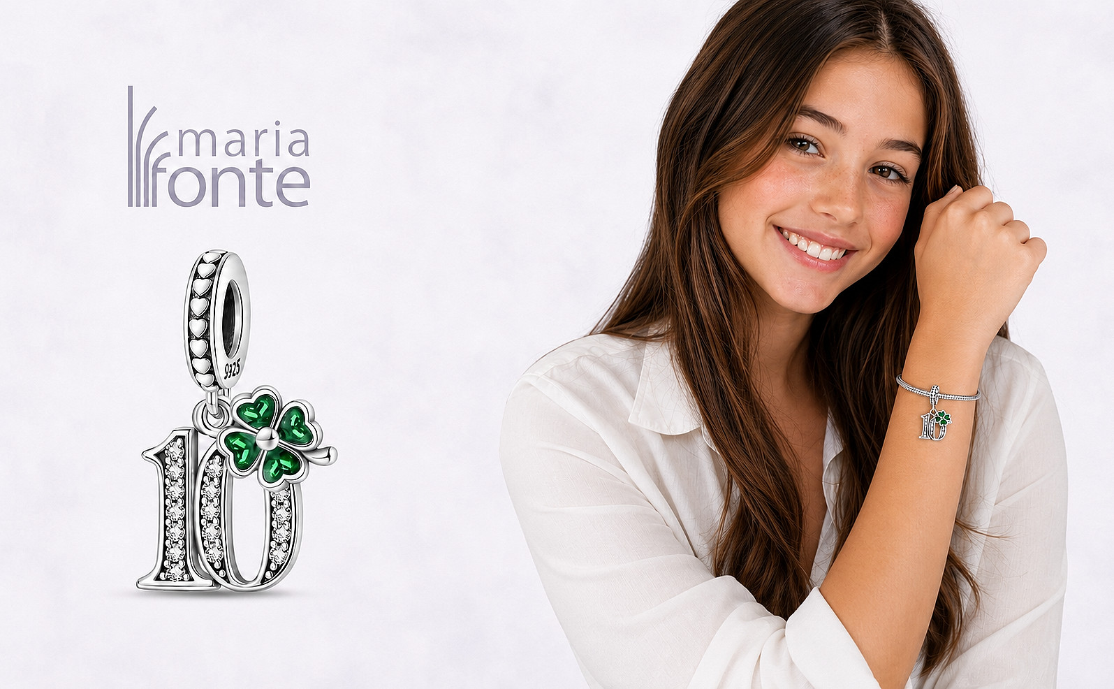 MariaFonte Bead Charm 10 Years 925 Sterling Silver Compatible Pendant