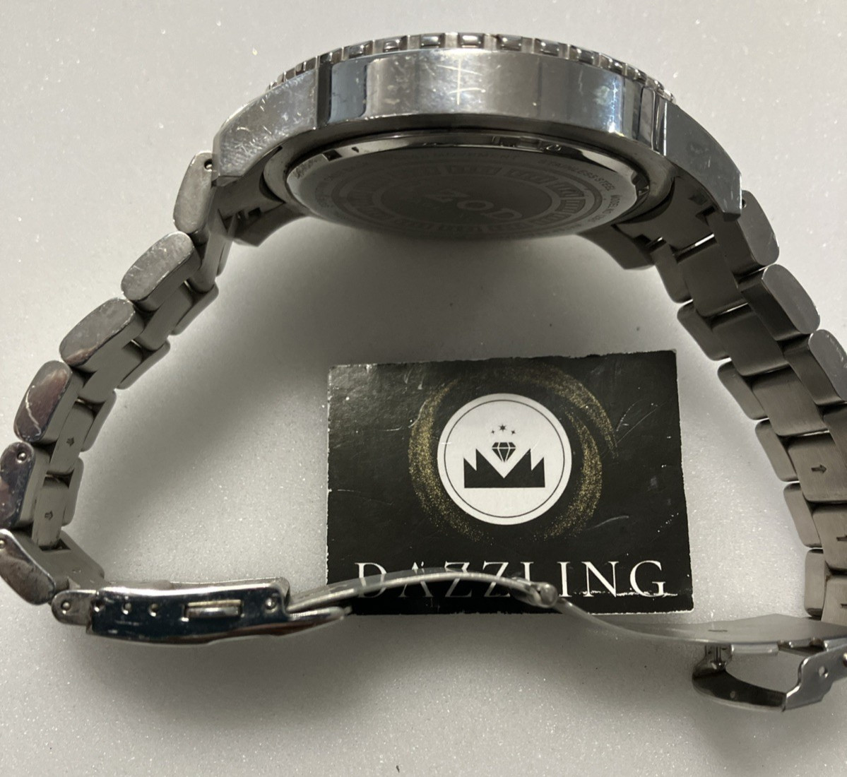 Izod Eagle XL IZS5 Steel Men’s Watch PreOwned For Parts Or Repair No Stem/Crown
