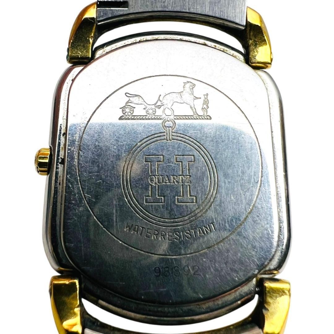 HERMES Vintage Rally Watch H-Belt Quartz Logo
