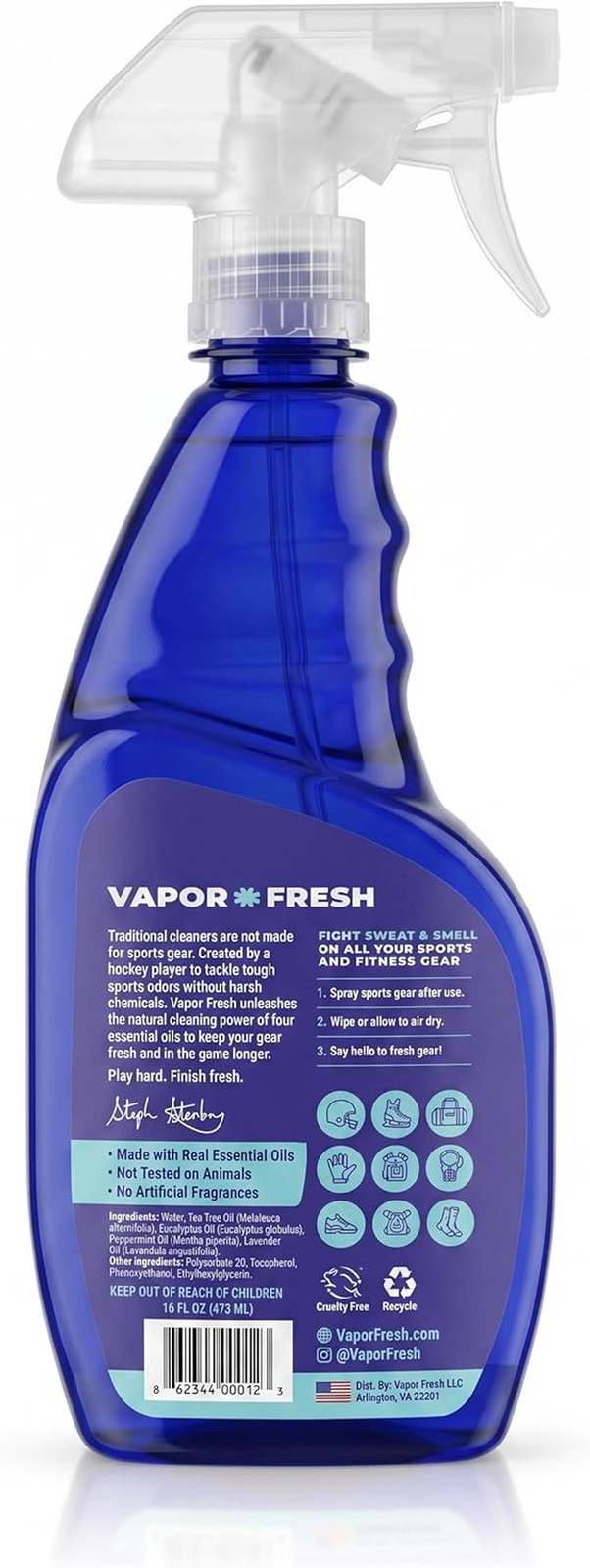 Sports Cleaner and Deodorizer – for Boxing Gloves, Sports Pads, Helmets, Gym Bag