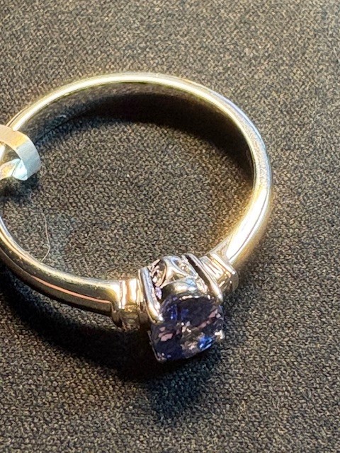 Tanzanite Ring Size 11 – 10K White Gold with Natural Diamonds, Great Investment