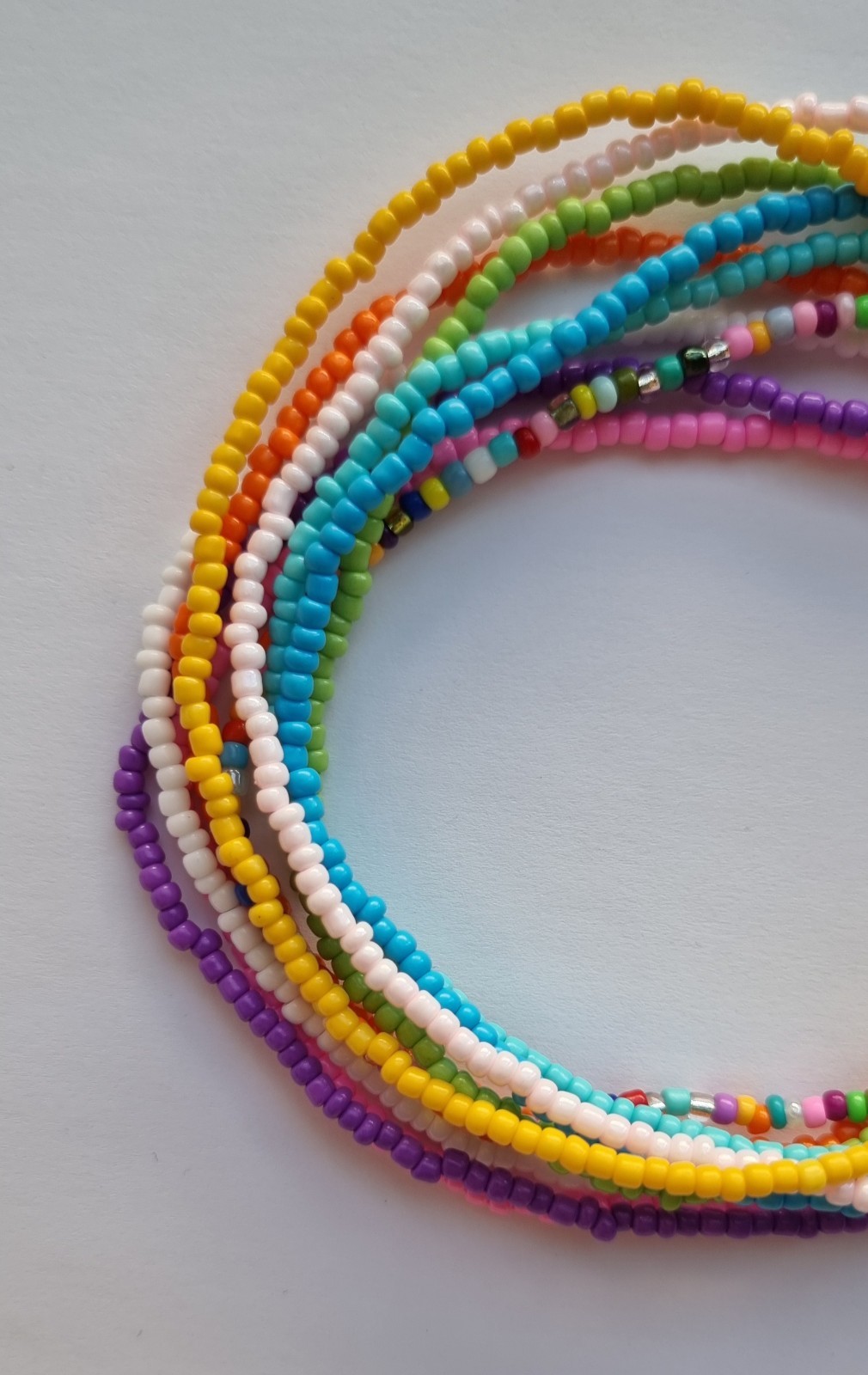 10 Pcs Extra Large Anklet Ladies Ankle Bracelet 12inch Stretchy Seed Bead Dainty