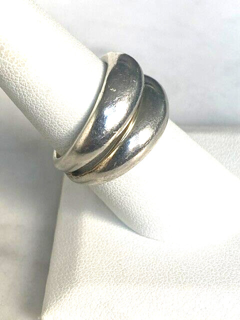 925 Sterling Split Front Band Ring Size 7.75