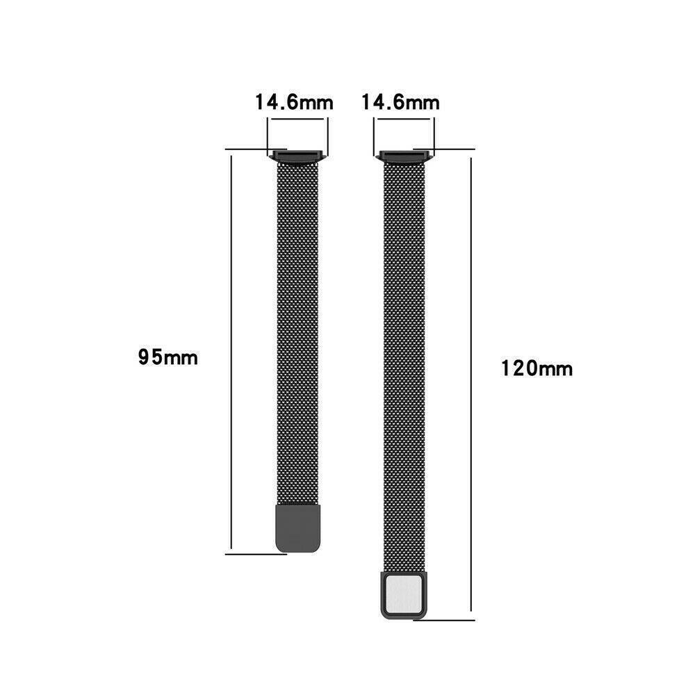 Magnetic Metal Milanese Watch Band Bracelet Strap Replacement For Fitbit Luxe