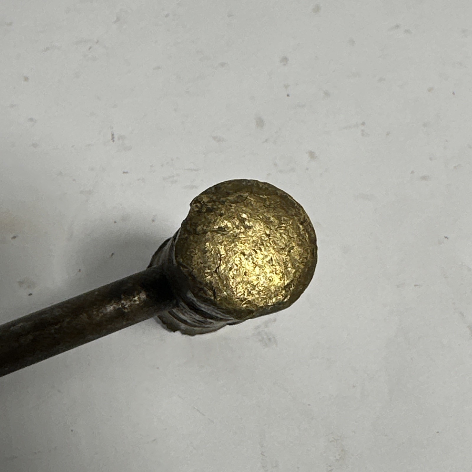 Vintage 8 Oz Brass Jeweler’s Hammer 8” Wood Handle Watchmaker Tool