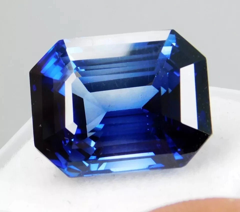 Certified Natural Blue Sapphire Flawless 10.23 Ct Emerald Cut Loose Gemstone A++