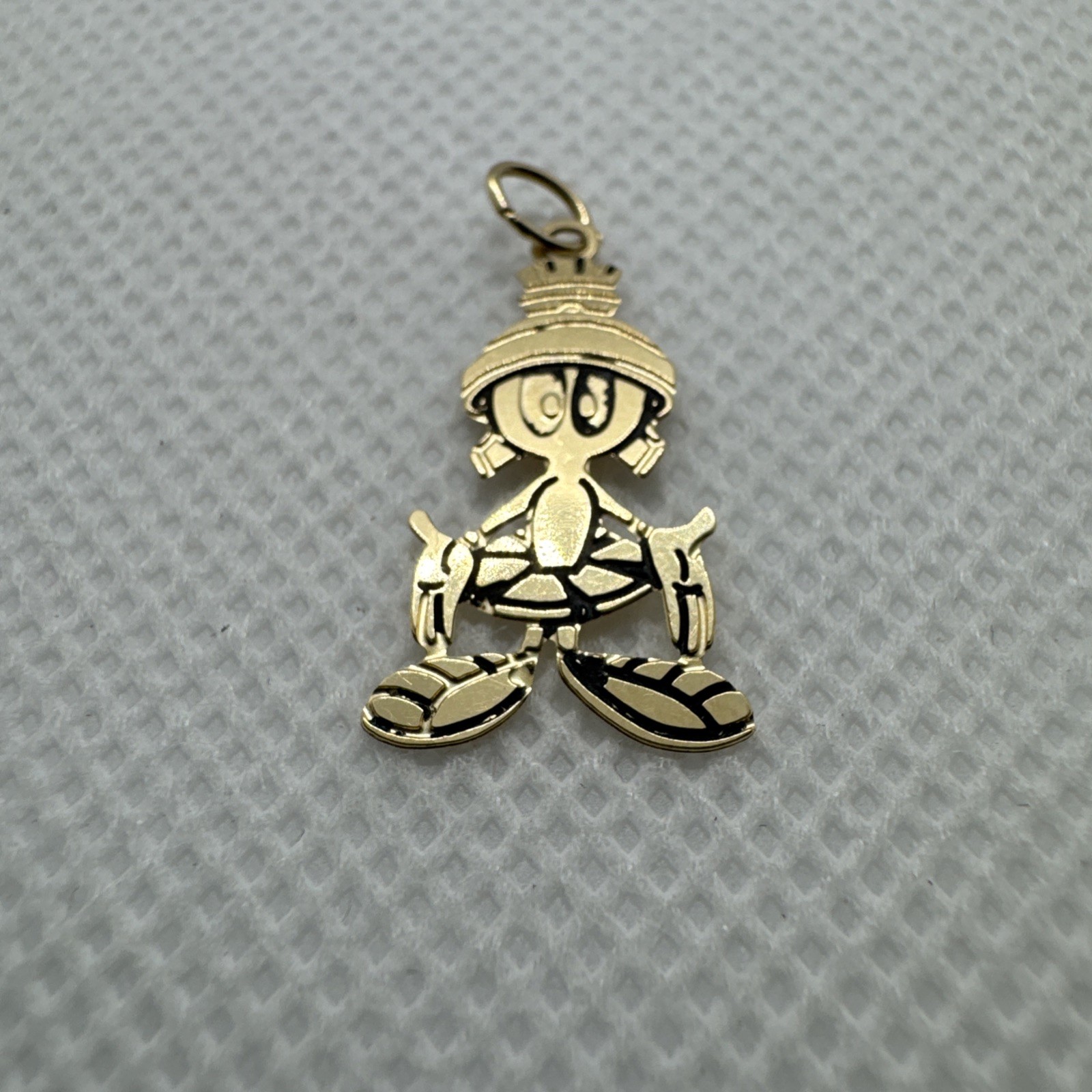 MA 14K Yellow Gold Fine Jewelry Warner Bros Marvin The Martian Pendant