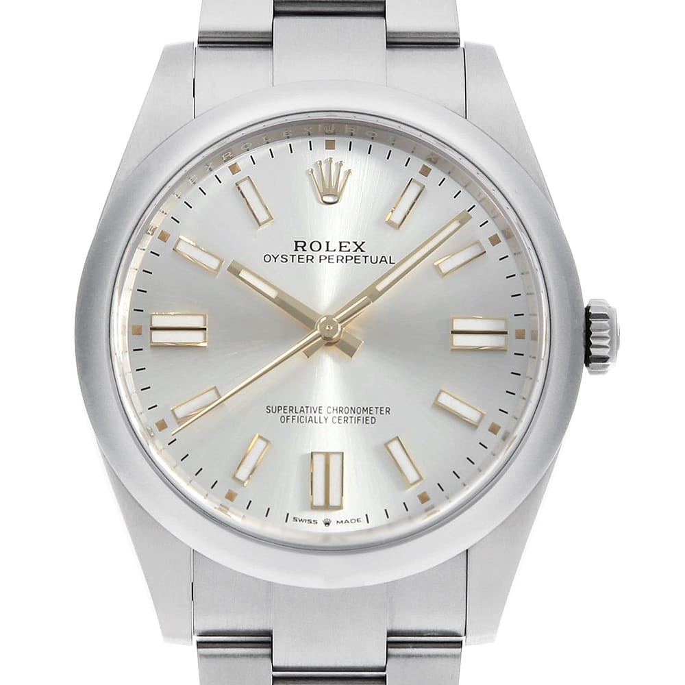 ROLEX Oyster Perpetual 41 124300 Silver Random Number second hand mens