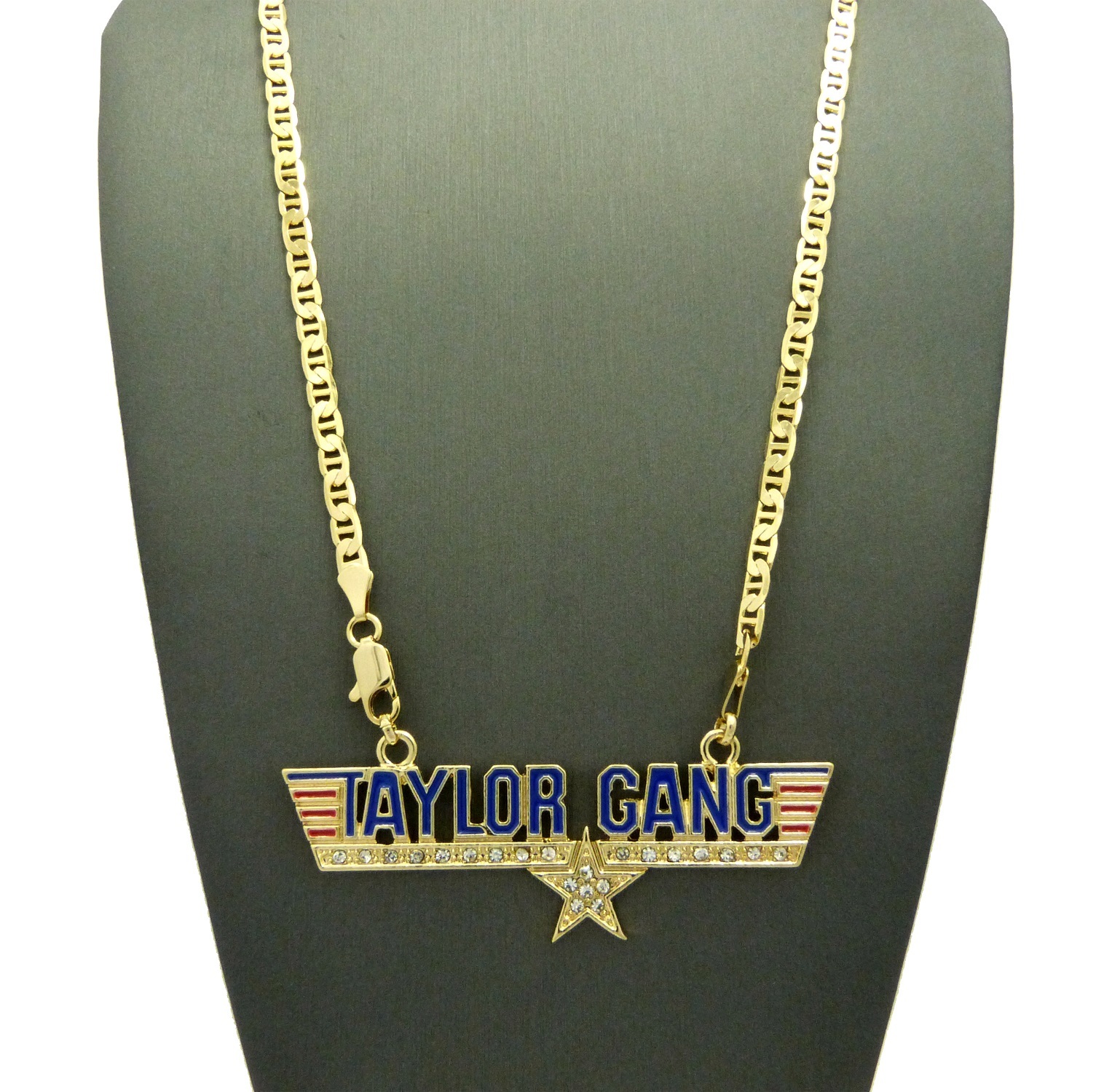 NEW TAYLOR GANG PENDANT &24″ CHAIN HIP HOP NECKLACE (CHOOSE CHAIN) – MSP290