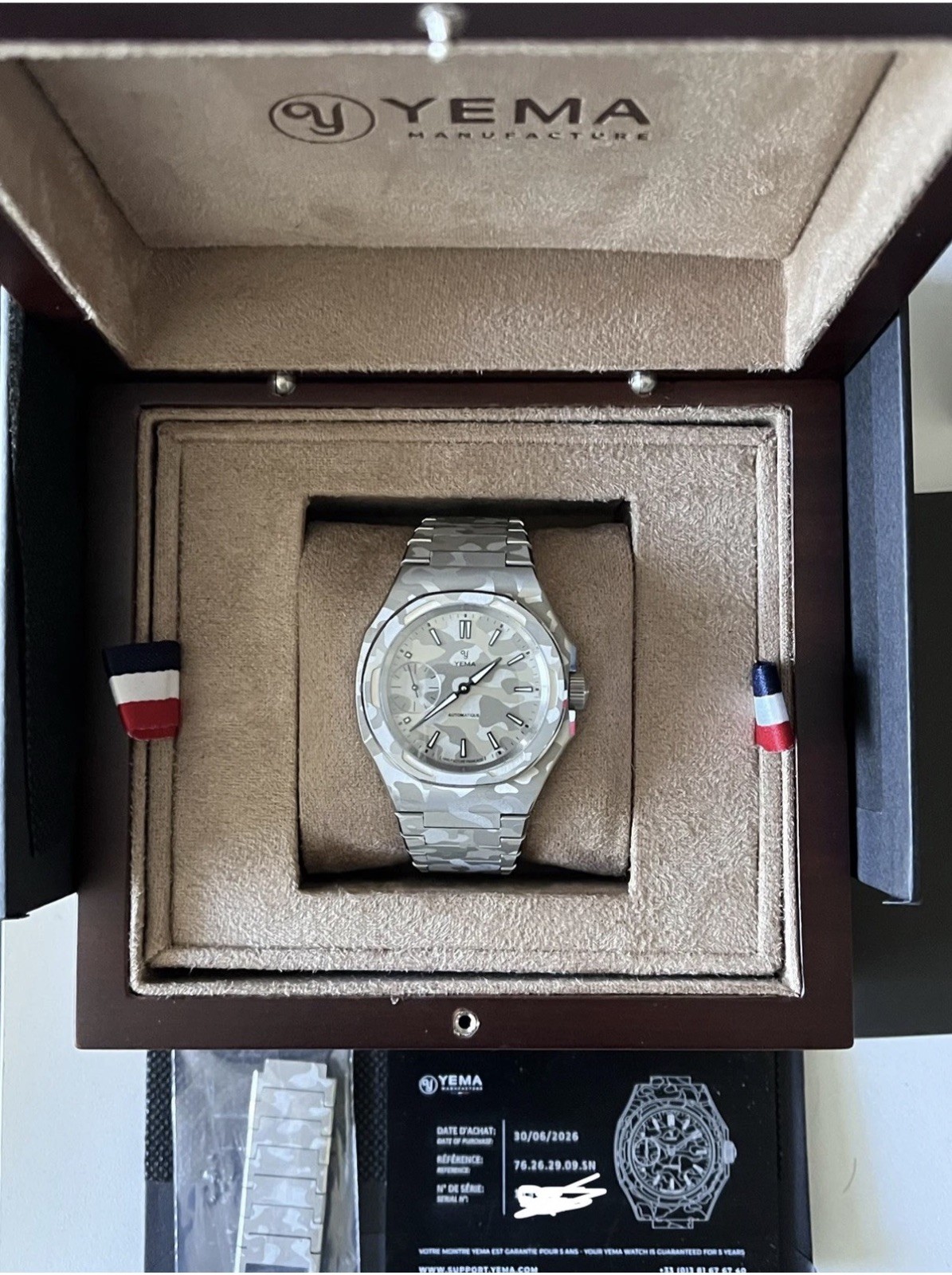 YEMA WRISTMASTER SLIM SMALL SECONDS CMM.29 CAMO SPECIAL EDITION