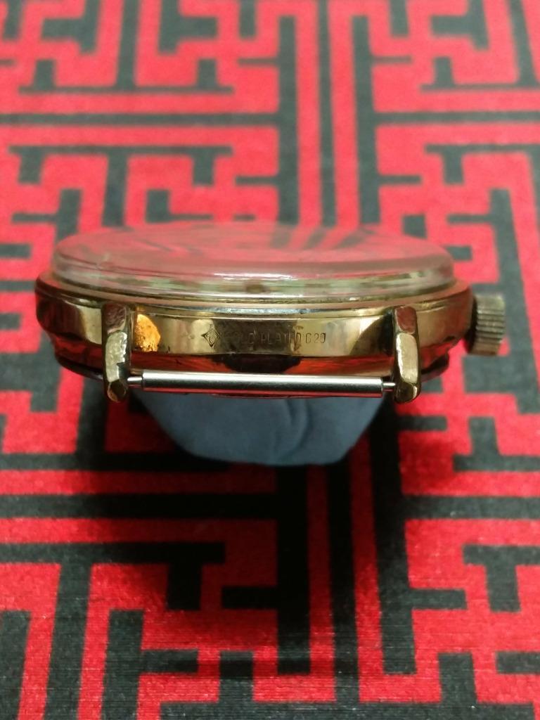 Vintage Gold Plated Men Favre Leuba Sea Chief Manual Winding Watch Head (TP360)