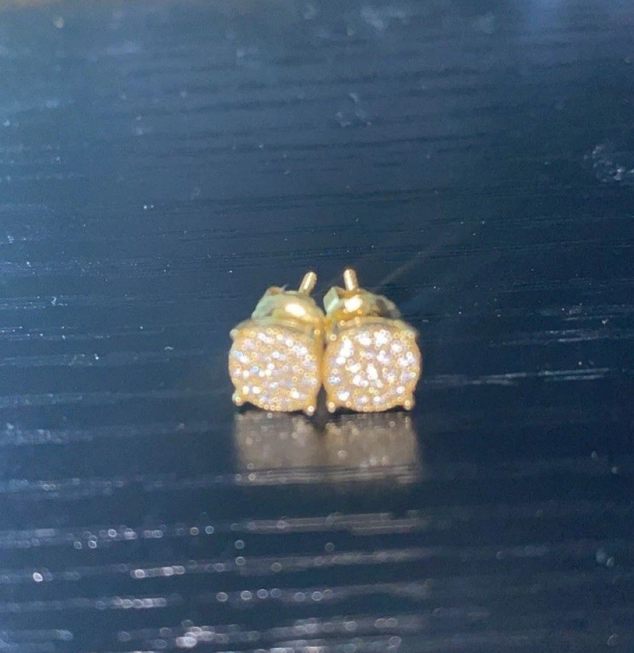 14k Gold Lab-Created Diamond Stud Earrings