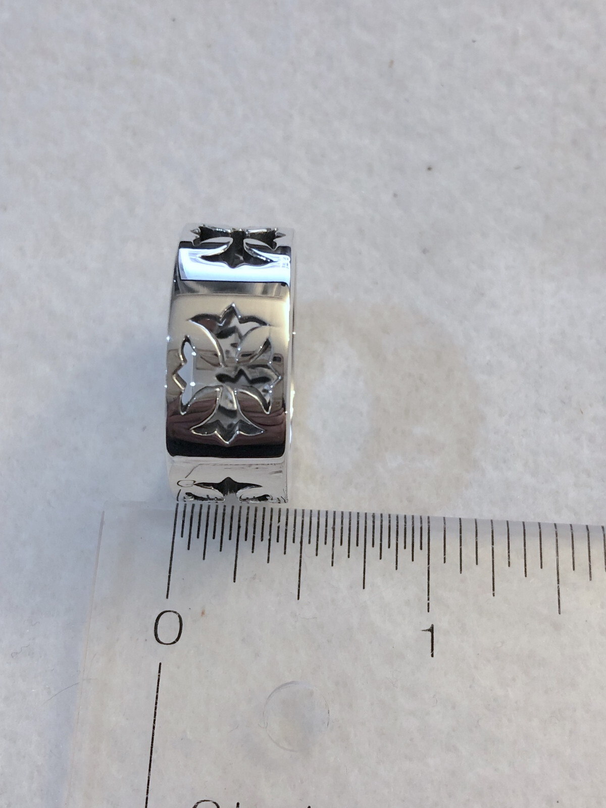 Sterling Silver Cut Out Maltese Cross Band Ring Sizes 9-10-11-12-13-14