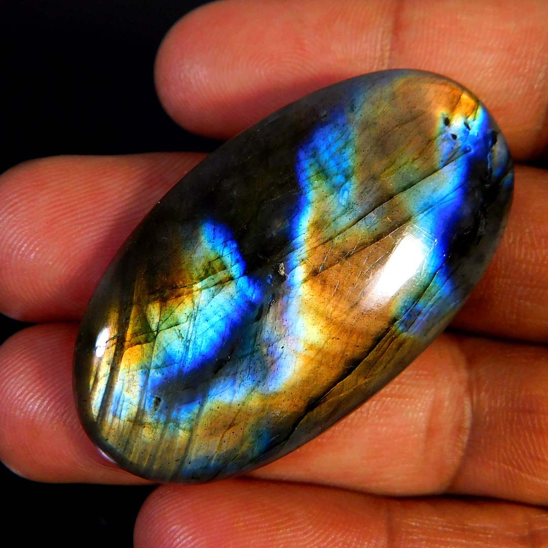 Wholesale 80.85Cts. Natural Incredible Power Labradorite Oval Cabochon Gemstone