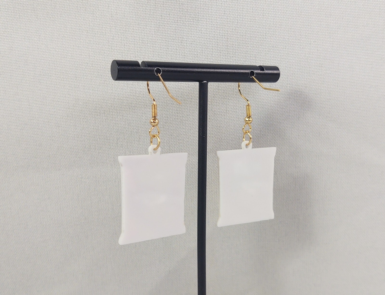 Hook Drop Dangle Pierced Earrings Cheez It Original Crackers Costume Jewelry