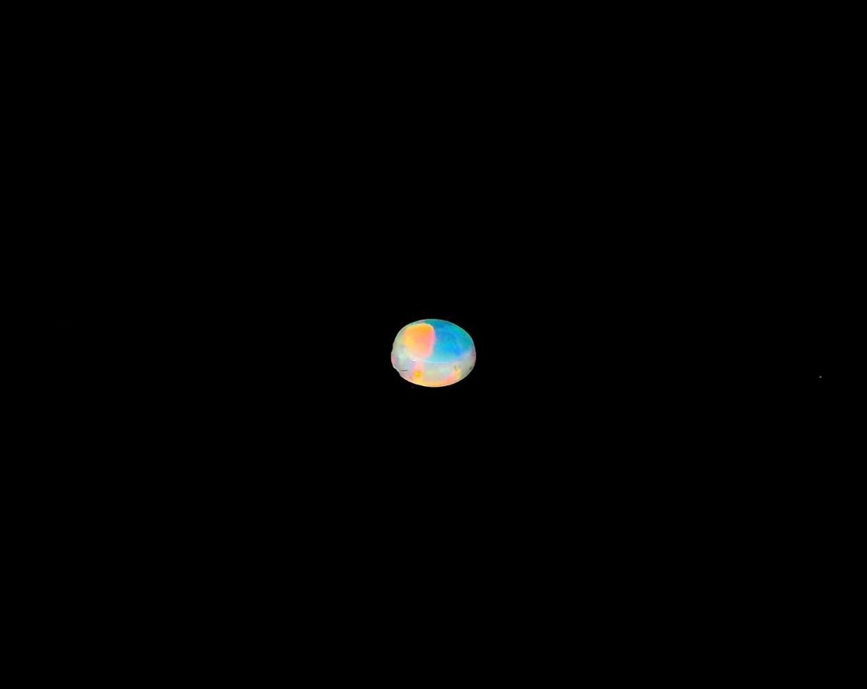 0.06ct Round Shaped Clear White Multi-Color Opal 3 x 3 mm