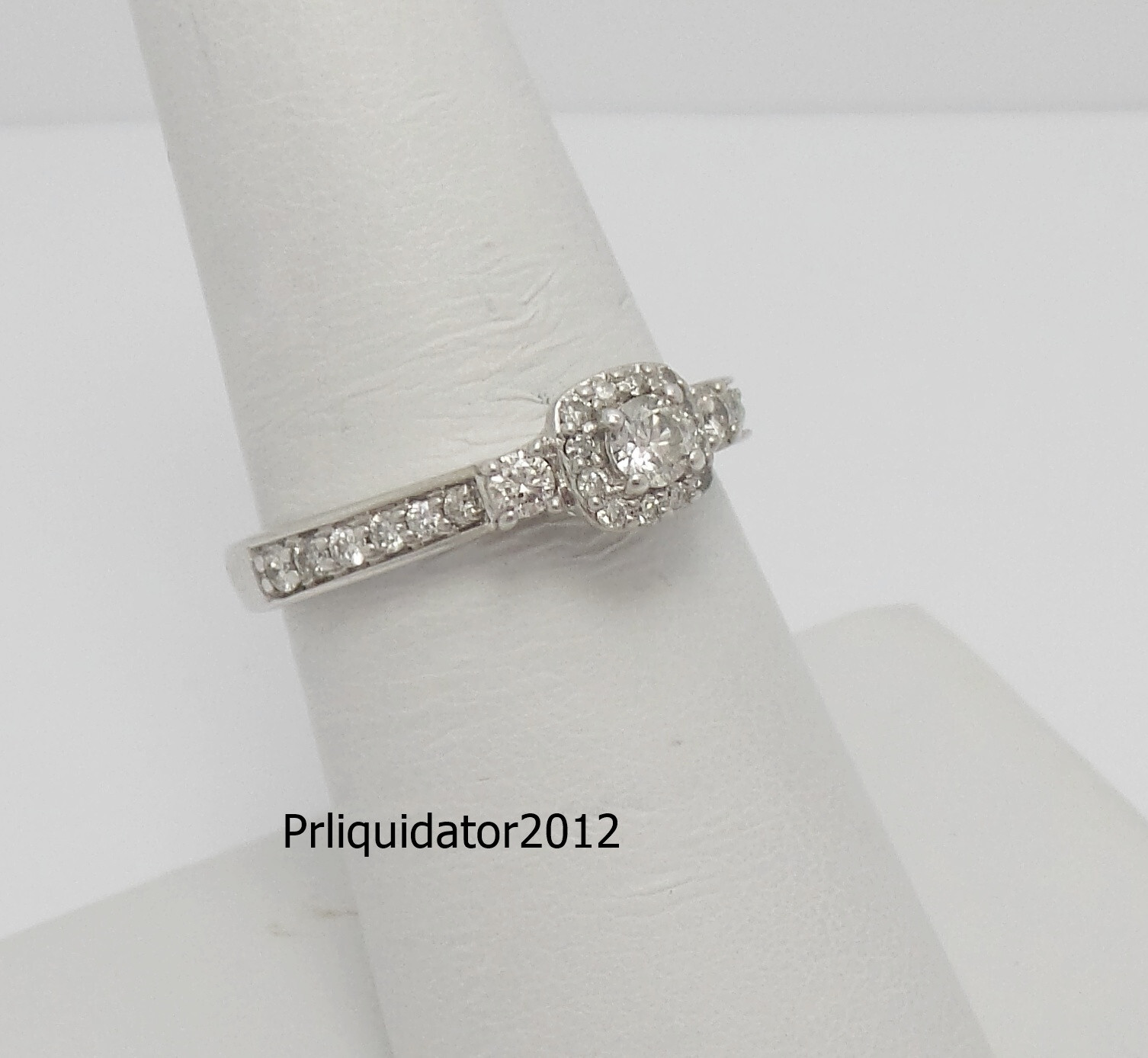 1/2CT Natural Diamond Anniversary Engagement Wedding Bridal Ring 10K White Gold
