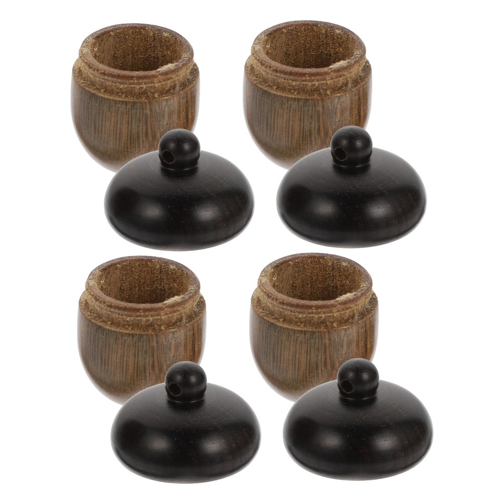 4 Pcs Wooden Nut Hanging Ornament Acorn Necklace Pendant Charm Charms Antique
