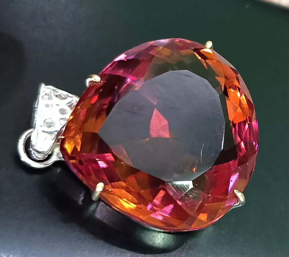 Certified 71 Ct+ Natural Zultanite 7 Color Pendant 925 Silver Loose Gemstone