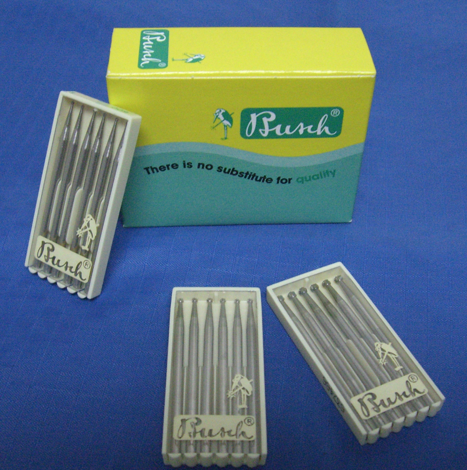 BUSCH BURS FIGURE 1 ROUND BALL BUR 0.25mm-5.00mm BOX of 6 JEWELERS BURS GERMANY