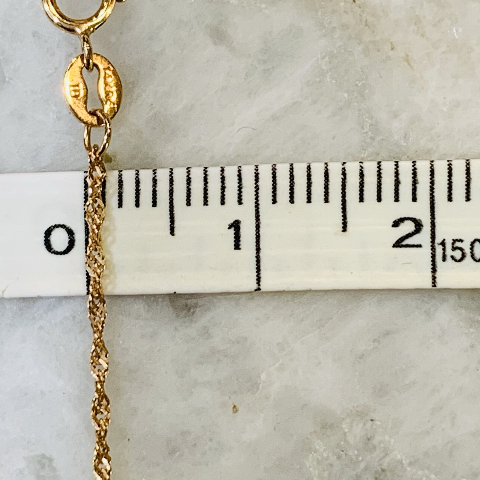 VTG 14k ROSE Gold Necklace Twist Rope Chain choker 1mm .93gr Marked RCI 16” New