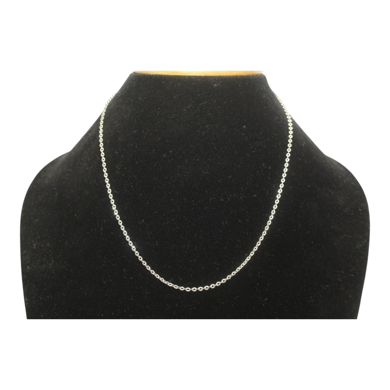 925 Sterling Silver Link Chain 18.0″ Handmade Single Piece Unisex Strong M0124