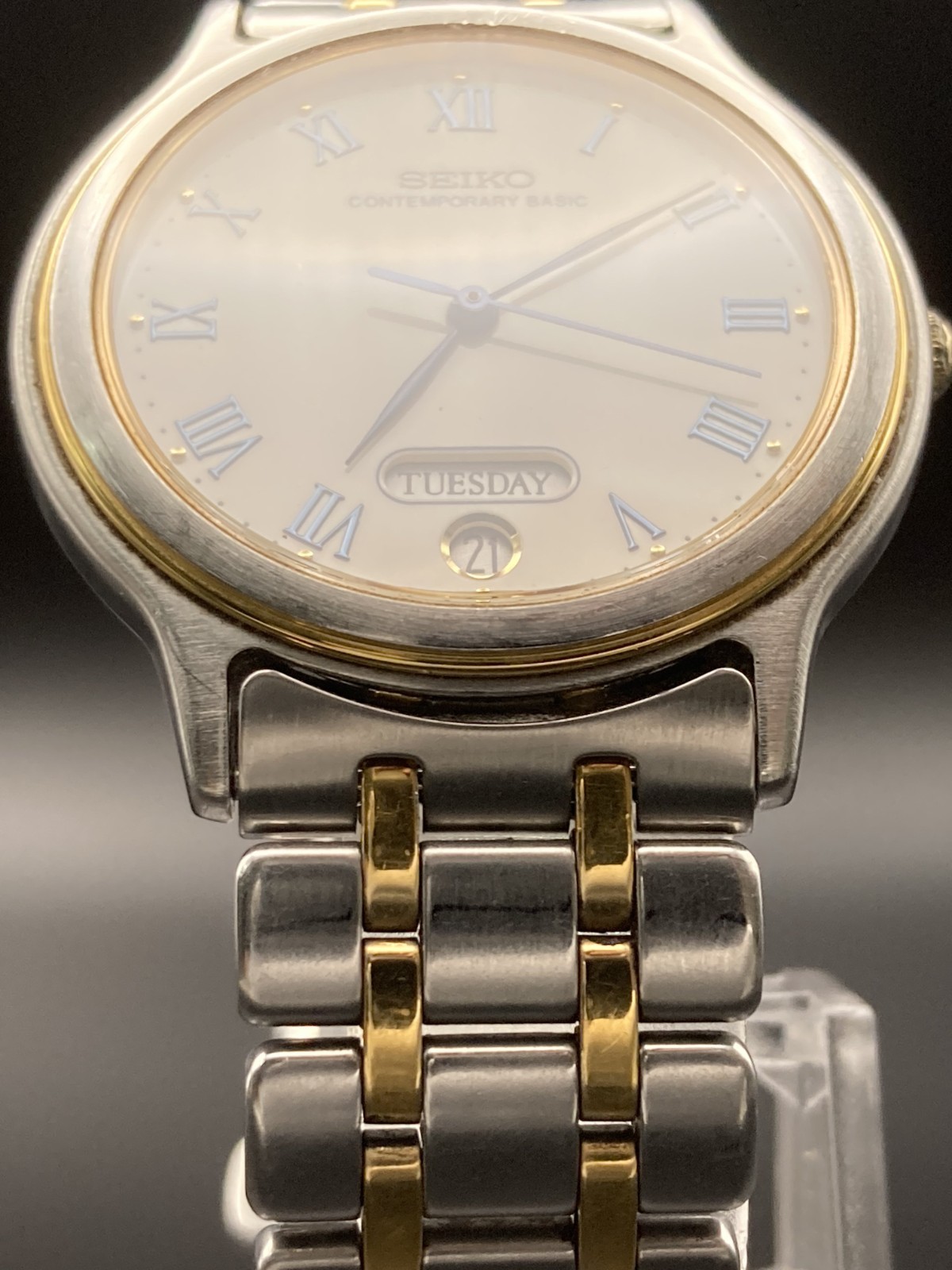 [N Mint/New Batt] SEIKO 5H23-6B90 Mens Vintage Watch Contemporary Basic Quartz