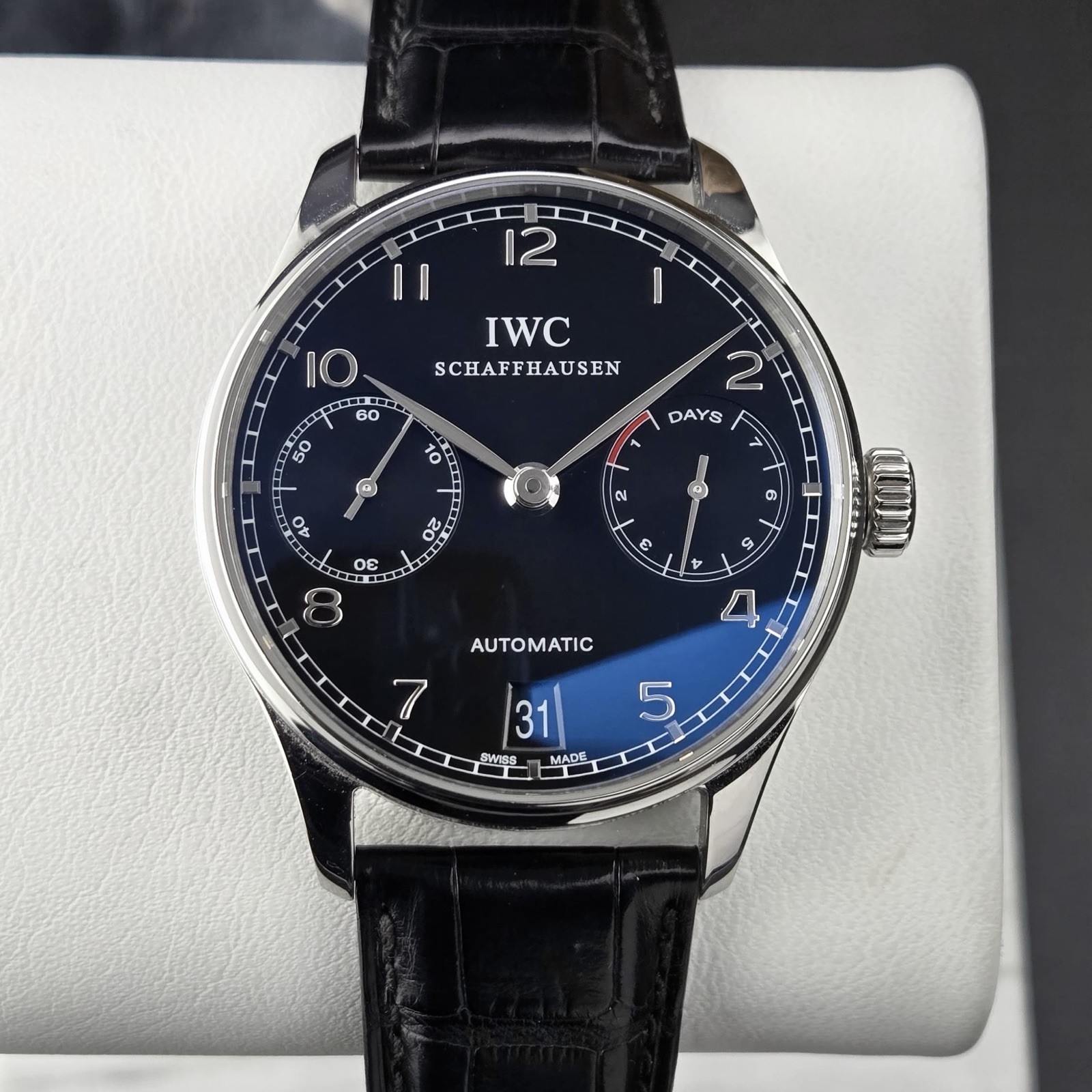 IWC Portugieser Automatic Men’s Black Watch 42mm – IW500109 Full Set 2007 Papers