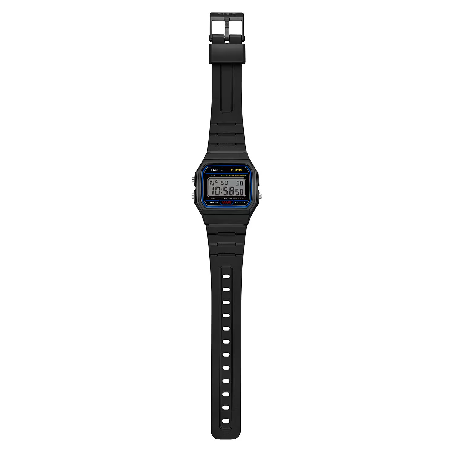 CASIO F-91W-1JH Digital Quartz Watch Black Resin Strap Japan New