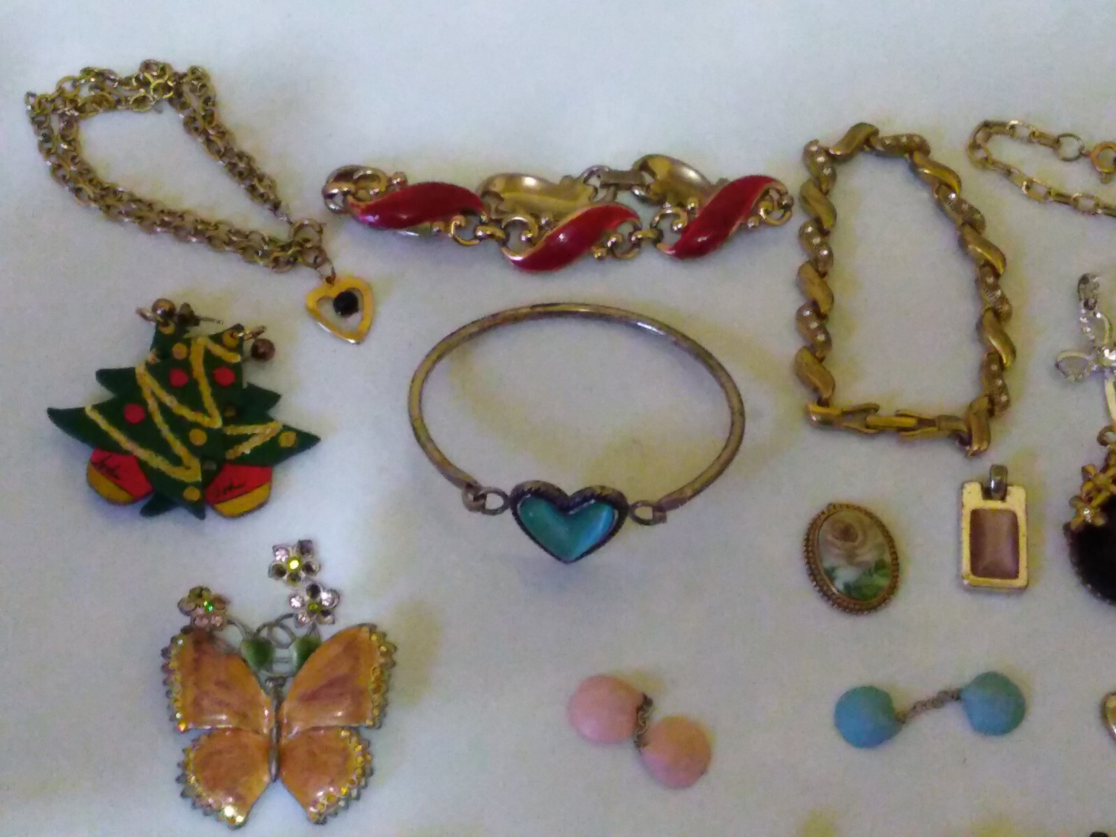 Vintage Lot Of Earrings,Pins, Bracelets,Rings
