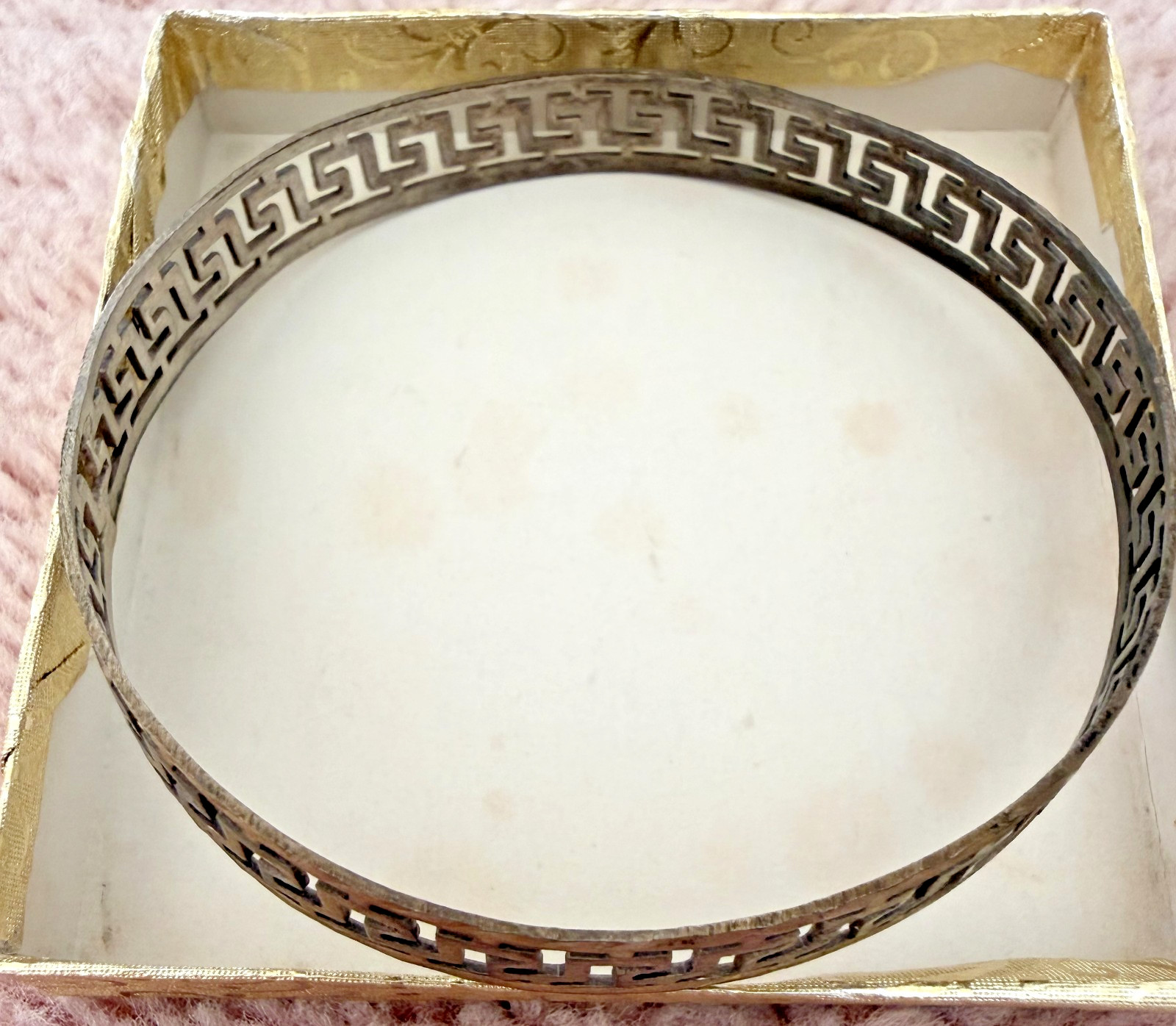 Silver Greek Key Jewellery Set – Bracelet, Ring & Statement Necklace